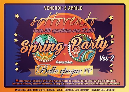 Venerdì 5 Aprile- Spring Party Remember Belle Epoque IV