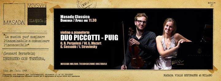 Masada Classica - Duo Piccotti Puig Violino e Pianoforte