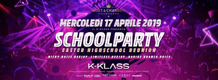 School Party at K-Klass, Mercoledi 17 Aprile 2019