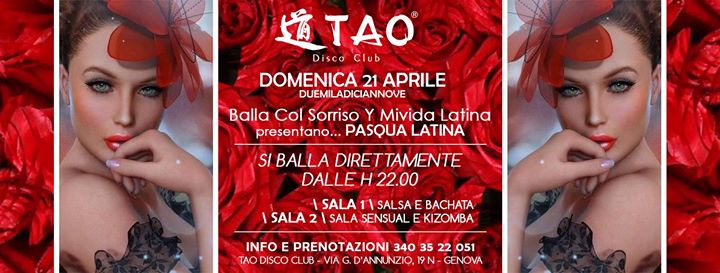 Balla Col Sorriso Y Mivida Latina @TAO - dom.21/04/2019