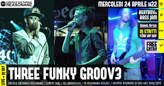 Three Funky Groov3 [beat'n'bass trio] / Dj Stritti / free entry