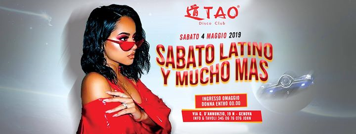 ☆☆ Sabato Latino Y Mucho Mas @TAO Disco Club ☆☆ sab.04/05/2019