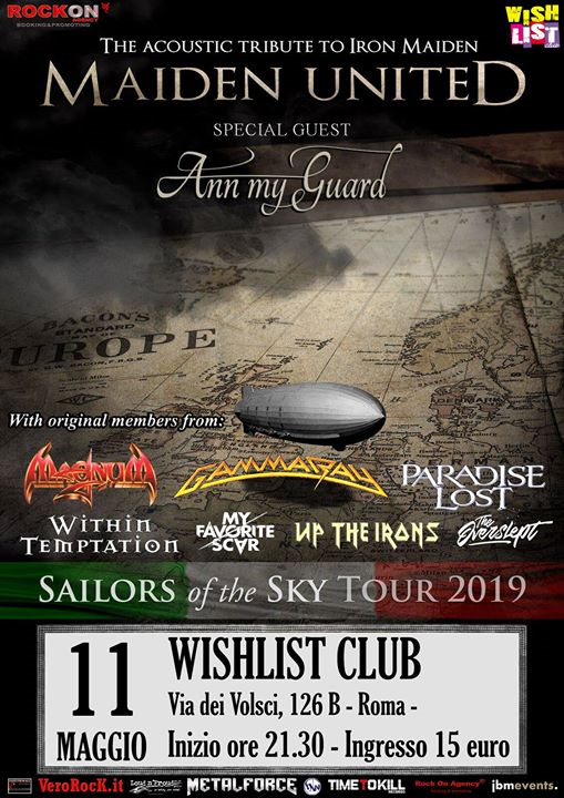 Maiden United - Sailors of the Sky tour at Wishlist Club