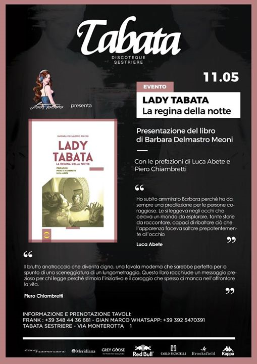 Presentazione del libro Lady Tabata la regina della notte
