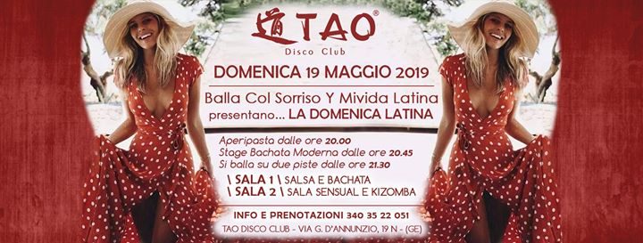 Balla Col Sorriso Y Mivida Latina @TAO - dom.19/05/2019
