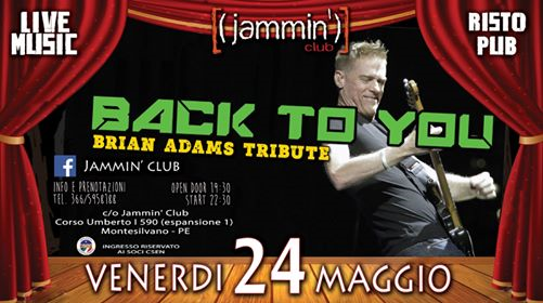 Brian Adams Night - Back To You Live@Jammin' Club