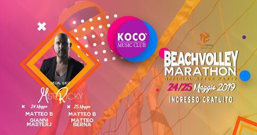 VEN 24 E SAB 25 Maggio: Beach volley marathon after party! 2019