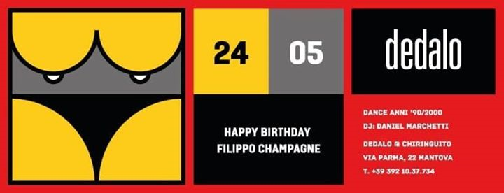 Dedalo Dance Anni '90-2000 + Happy B-day Fillippo Champagne