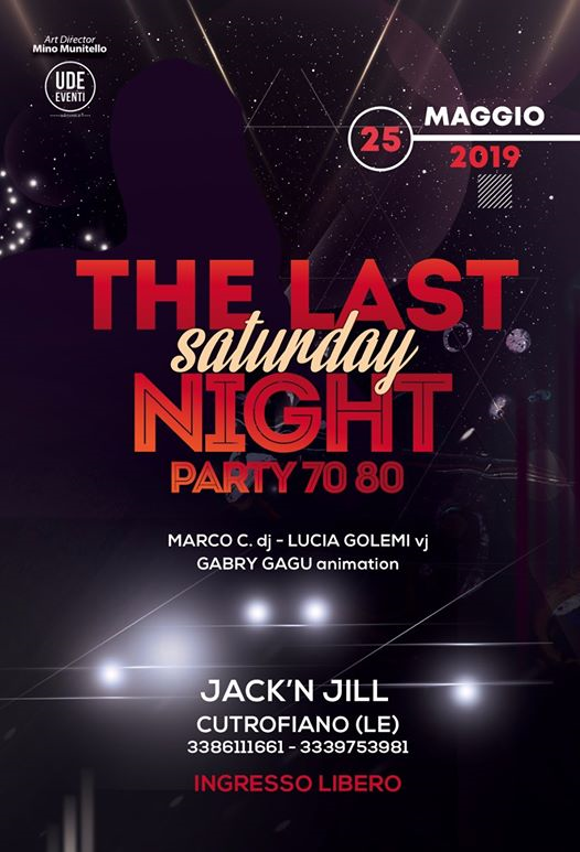 The Last Saturday Party, per il Sabato del Jack'n Jill