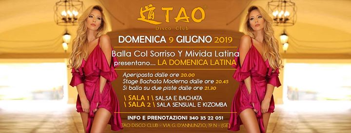 Balla Col Sorriso Y Mivida Latina @TAO - dom.09/06/2019
