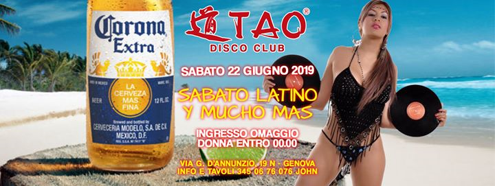 ☆☆ Sabato Latino Y Mucho Mas @TAO Disco Club ☆☆ sab.22/06/2019