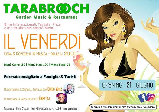 TaraBrooch - I Venerdì D'Estate - Cena e DopoCena