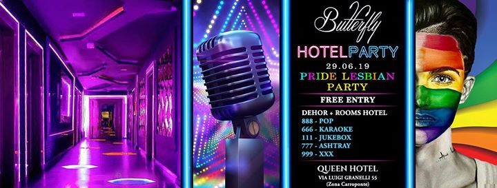 29.06 Butterfly Milano- Hotel PartyPrideLesbian- FreeEntry