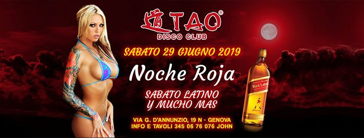 ☆☆ Noche Roja @TAO Disco Club ☆☆ sab.29/06/2019