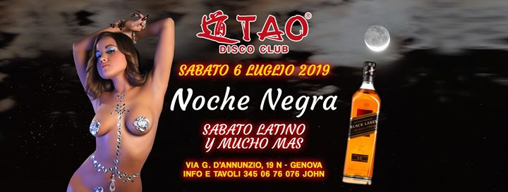 ☆☆ Noche Negra @TAO Disco Club ☆☆ sab.06/07/2019