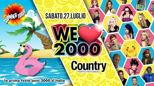 WE Love 2000 @Country Club - Sabato 27 Luglio!