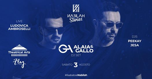 Nabilah Stories sabato 3 agosto // Alaia&Gallo