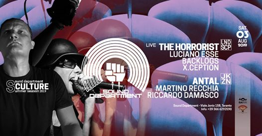 Sound Department 03.08 w/ The Horrorist and Antal