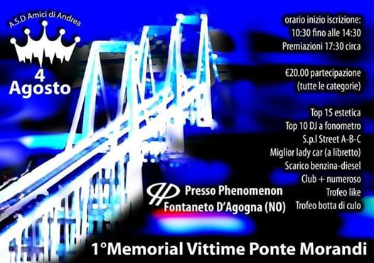 1°Memorial Vittime Ponte Morandi "by A.S.D Amici di Andrea"
