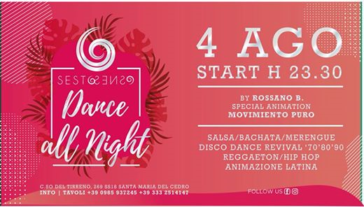 Dance All Night • Animazione Latina tutta la Notte