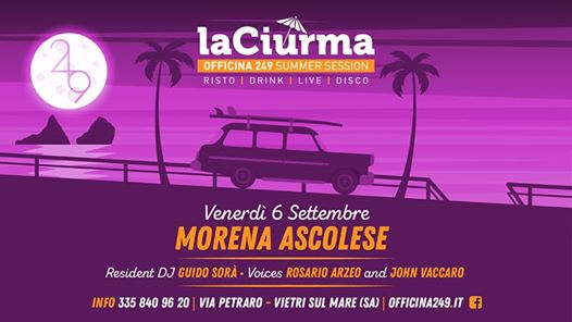 Ven 6/9 La Ciurma-live Morena Ascolese e Disco-3358409620 Enzo