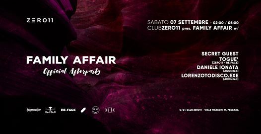 Zero11 pres. Family Affair | Official Afterparty