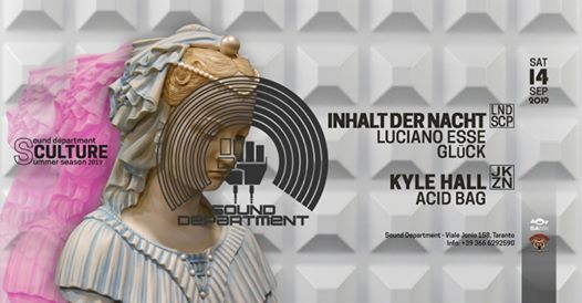Sound Department 14.09 w/ Inhalt Der Nacht and Kyle Hall