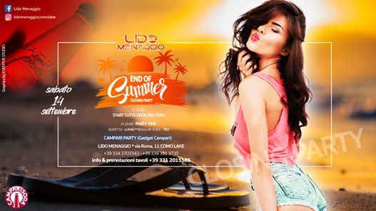 Lido CLOSING PARTY - End Of Summer - 14 settembre 2019