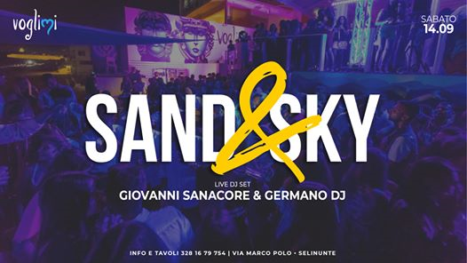 SAND & SKY • Saturday 14.09