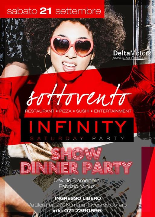 Sabato 21 Settembre- Infinity Saturday Party