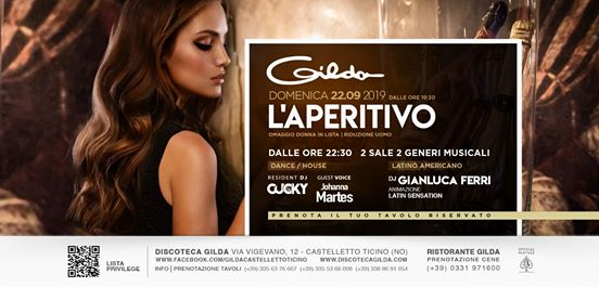 Discoteca Gilda • Aperitivo Live & Club • Domenica 22 Settembre