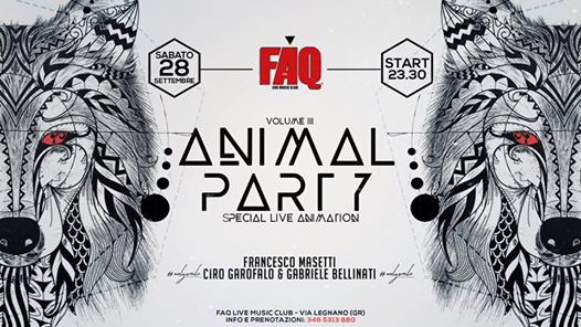 Faq Club // 28 Settembre 2019 // #AnimalParty Vol.3