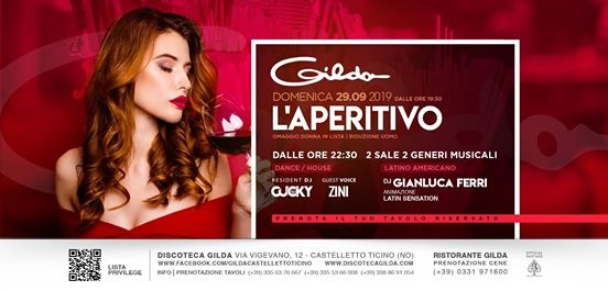Discoteca Gilda • Aperitivo Live & Club • Domenica 29 Settembre