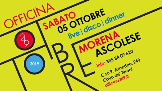 Officina249 Sab 5/10 Live Morena Ascolese-Disco-3358409620 Enzo