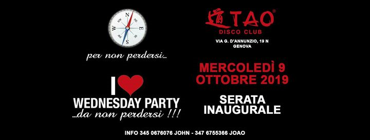 I Love Wednesday Party @TAO - mer.09/10/19