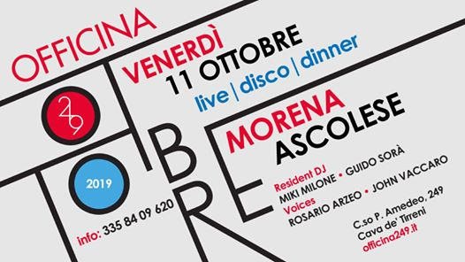 Officina249 Ven 11/10 Live Morena & Disco-3358409620 Enzo