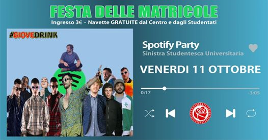 Festa delle matricole - Spotify party con SSU