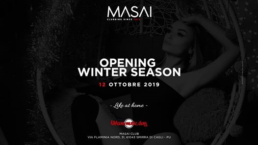 Opening Winter Season - Masai Club - Sabato 12 Ottobre