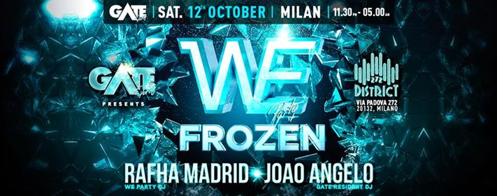 WE PARTY FROZEN - Saturday 12th October - District 272