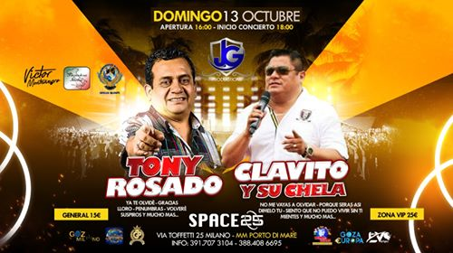 Tony Rosado & Clavito Y Su Chela - Domingo 13 Octubre