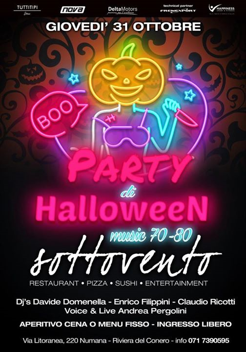 Giovedì 31 Ottobre- Halloween Party