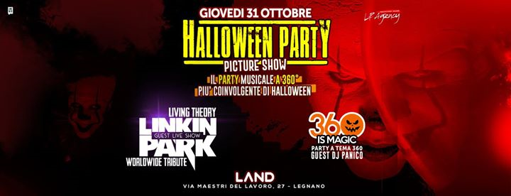 Halloween 31 Ottobre LAND / PARTY 360°+ Linkin Park Tribute Live