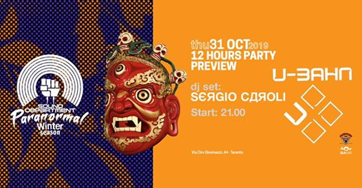U-Bahn (Taranto) 31.10 Sound Dept Preview w/ Sergio Caroli