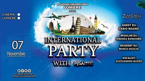 Gio 7 Nov • International Party • Lumiere Pisa