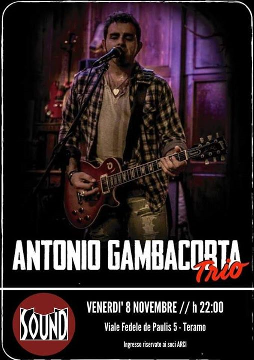 Antonio Gambacorta Trio live @Sound
