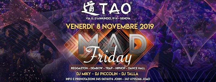 Mad Friday @TAO - Ven.08/11/19