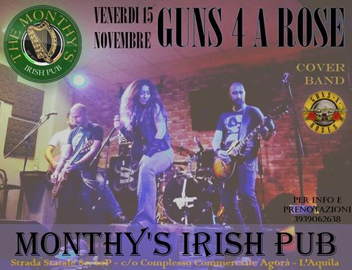 Guns 4 a Rose Live at Monthys Irish Pub- Tributo GNR