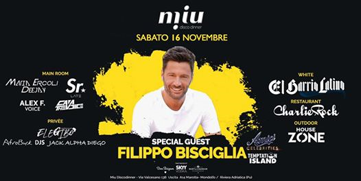 Sabato 16 Novembre ::: Ospite Speciale ::: Filippo Bisciglia