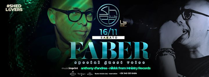 Sabato 16 Novembre • Special Guest Faber