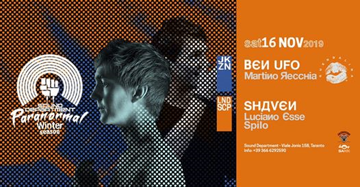 Sound Department 16.11 w/ Ben Ufo and Shaven